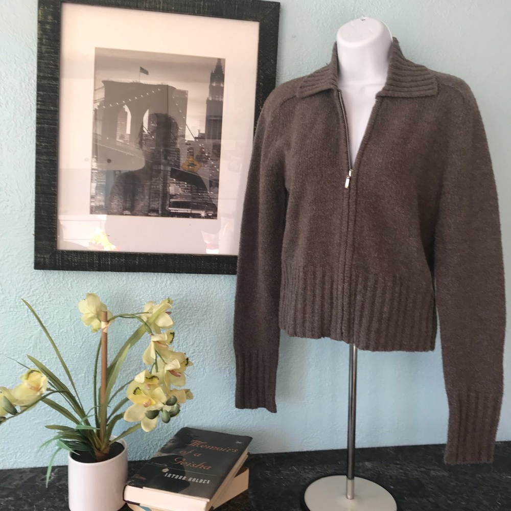 J Crew medium light brown cardigan